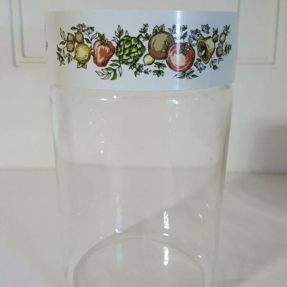 VINTAGE Spice of Life Glass Canister